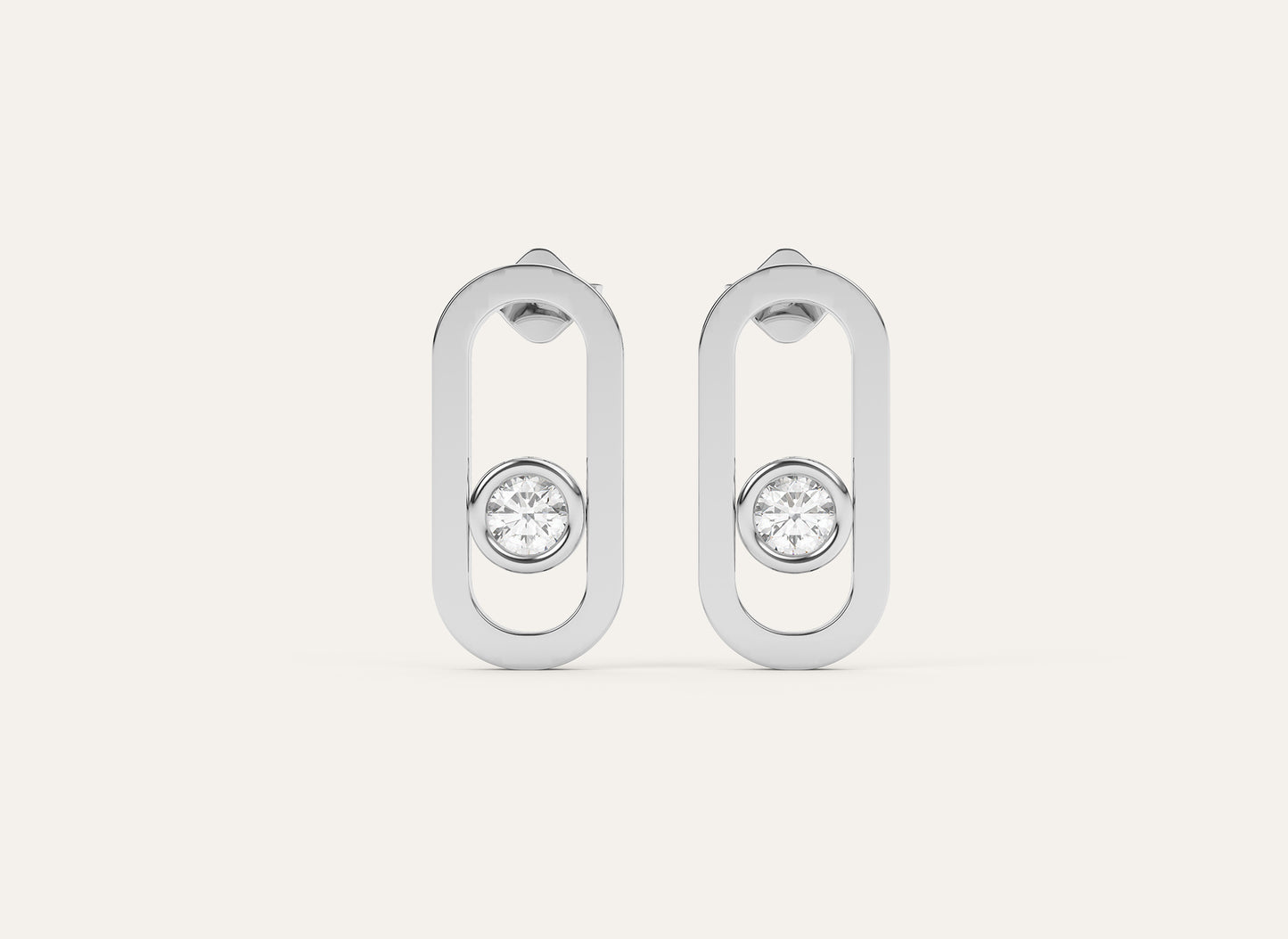 Oval Studs | Lab Grown Studs