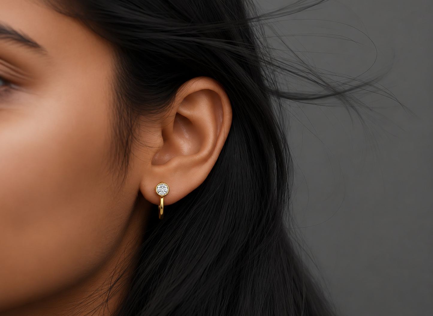 Lab Grown Diamond | Open Hoop