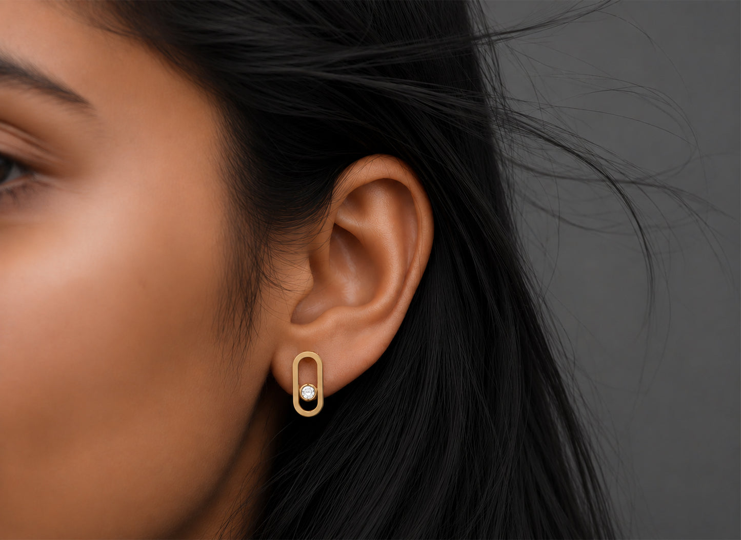 Oval Studs | Lab Grown Studs