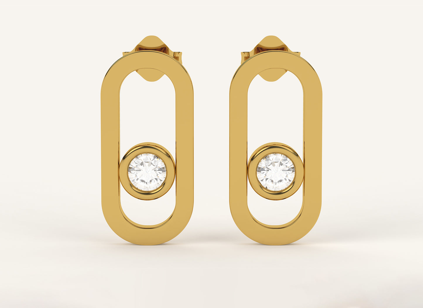 Oval Studs | Lab Grown Studs