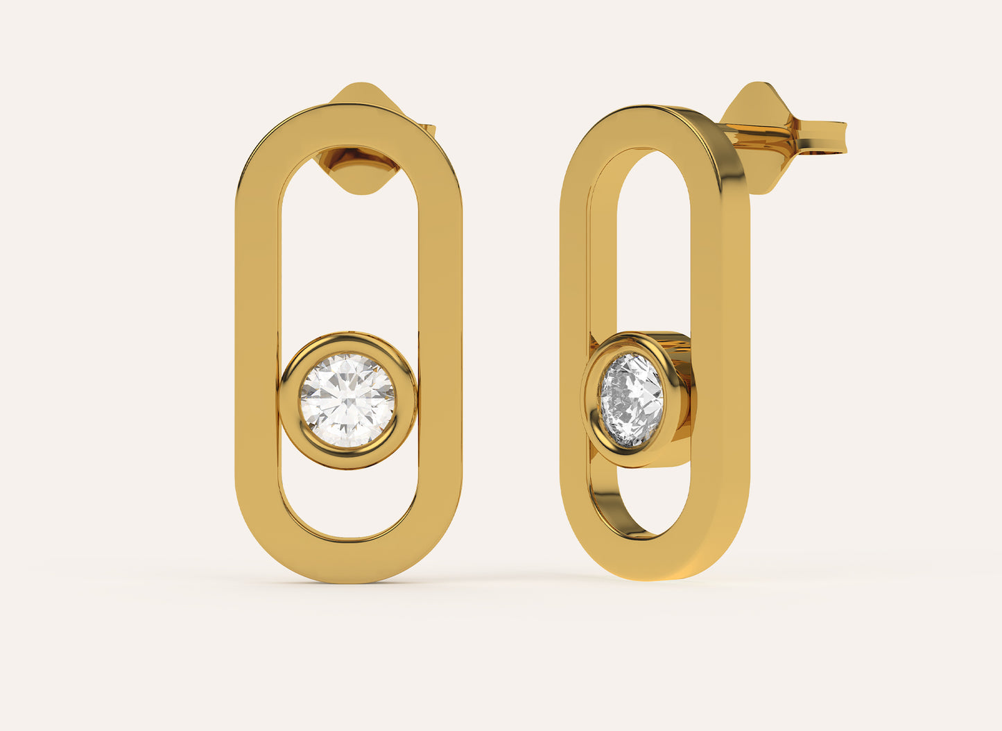 Oval Studs | Lab Grown Studs