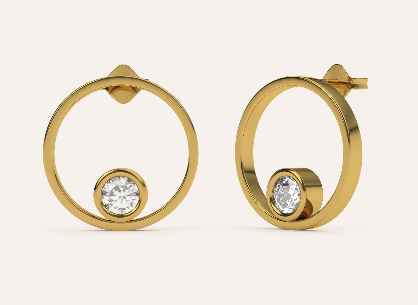 Open Circle Studs | Open Circle
