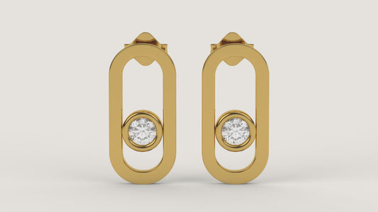 Oval Studs | Lab Grown Studs